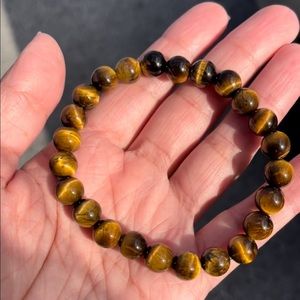 Tigers Eye 8mm Beaded Bracelet